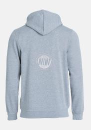 Kapuzen Sweatjacke MW Logo silber Lurex