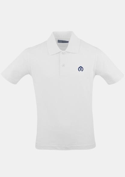 0MRPO1KA - Kinderpolo Kurzarm Weiss mit Logo