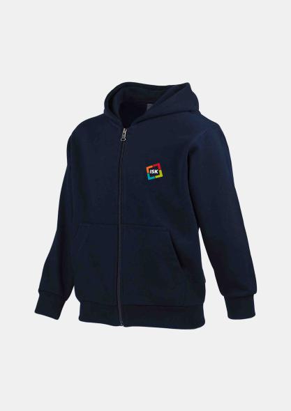 0ISK4063801 - Kinder Kaputzensweatjacke mit Schullogo