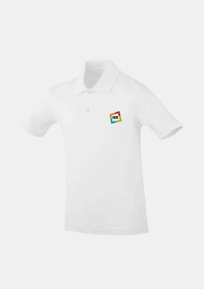 0ISKPO1KA01 - Kinderpolo Kurzarm Weiss mit Logo