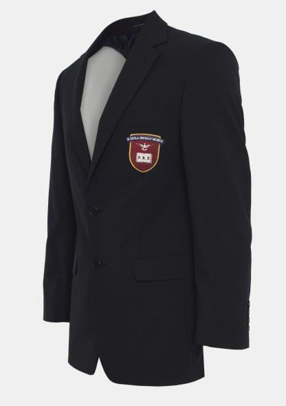 1STM422165UE - Herrensakko Slim Fit Dunkelblau mit Schullogo Überlänge